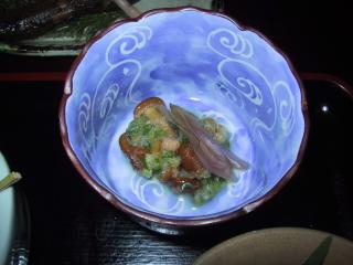 なめこの和え物(山菜ミニ懐石）.JPG