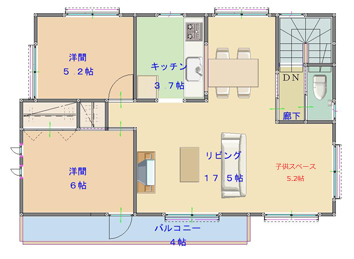 2階間取り図です～☆