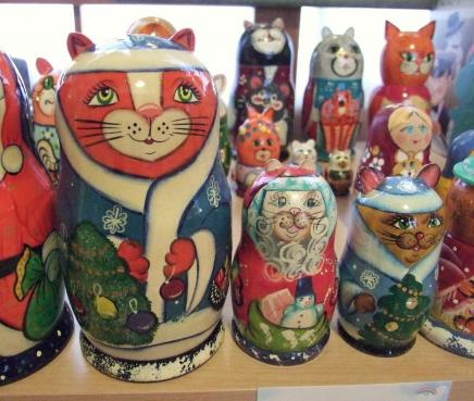 この時期だけの猫サンタのマトリョーシカ