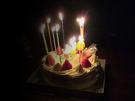 誕生日のケーキ