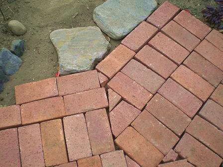 レンガ敷き