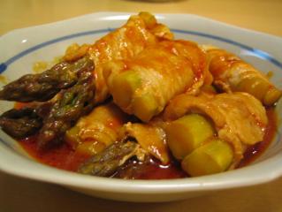 アスパラの豚肉巻き