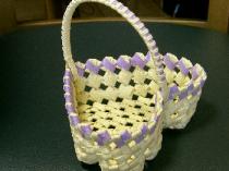 持ち手つきハートかご