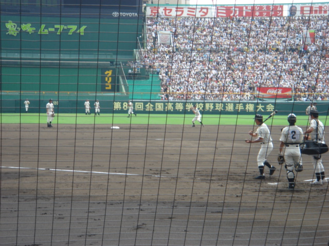 試合前のノック