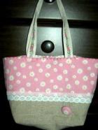 ぺったんミニバックピンク