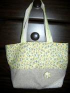 ぺったんミニバック黄