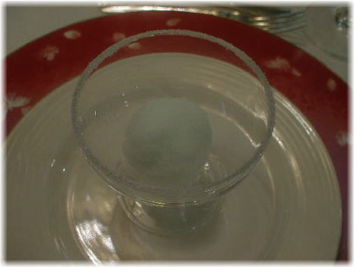 ミント風味のシャーベット