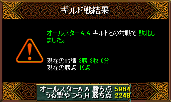 【2010/12/24（金）第6回鯖間Gv結果】