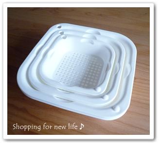 【リッチェル】Lei つみ重ねザルバット ホワイト 2