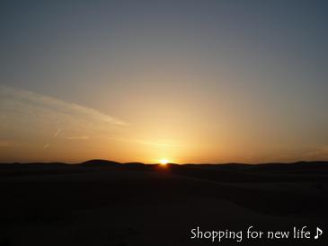 ドバイ砂漠ｻﾌｧﾘ夕日