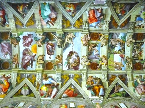 システイナ礼拝堂の天地創造図　1