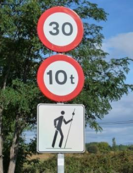 サンティアゴ・デ・コンポステーラ巡礼標識