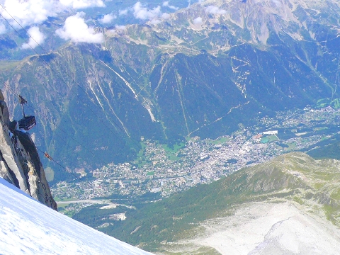シャモニーの街(ブラン・ド・エギュイユより)