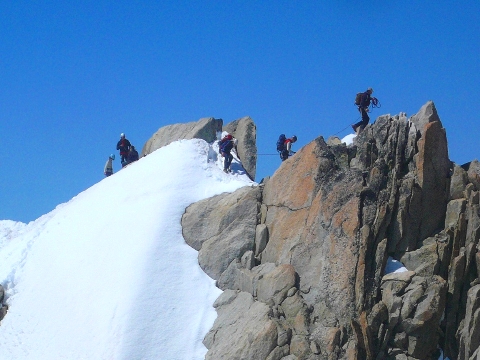 エギーュ・デュ・ミディの展望台近くの岩山