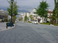 函館山の坂道。