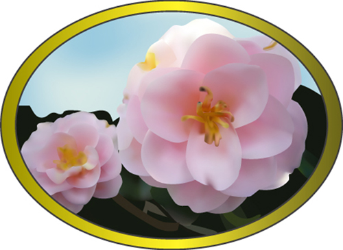 椿・フレーム付き