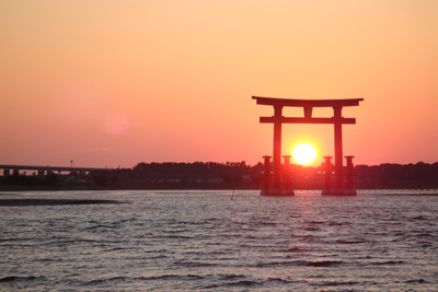 弁天島の夕日