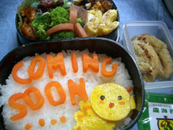 弁当　９．２９　「coming soon」