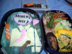 弁当６．１６「父の日・ネクタイ贅沢ね」