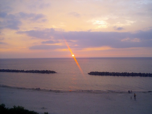 海に沈む夕日
