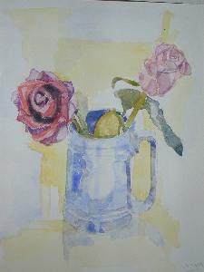 バラの水彩画を描く | ”花の水彩画”、河野拓治 - 楽天ブログ