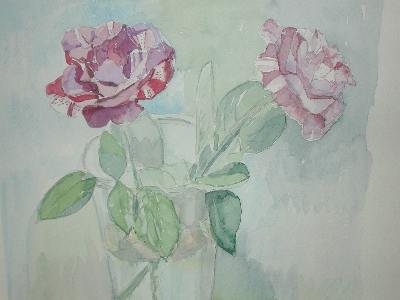 バラの水彩画を描く | ”花の水彩画”、河野拓治 - 楽天ブログ