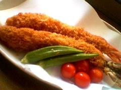 060924おとー留守中のエビフライ♪
