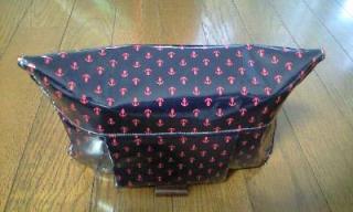 おしりふきケース（ネイビー＆赤イカリ）３