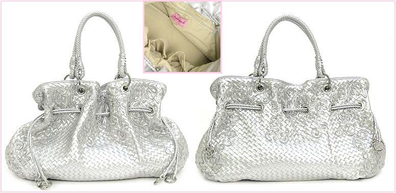 melie bianco LARGE WOVEN DRAWSTRING BAG