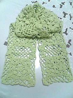 かぎ針あみ 花モチーフのミニストール 2