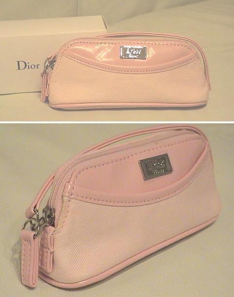 Dior サーモンピンク 16×5×7cmポーチ