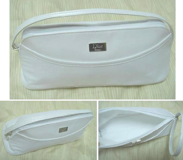 Dior 白 27×11×9cm ポーチ