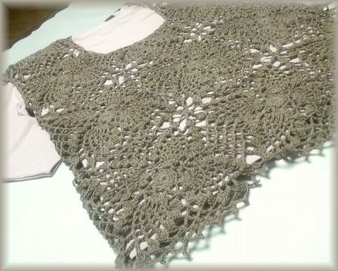 パイナップル柄フレンチスリーブプルオーバー