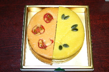 トマト＆カボチャのチーズケーキ