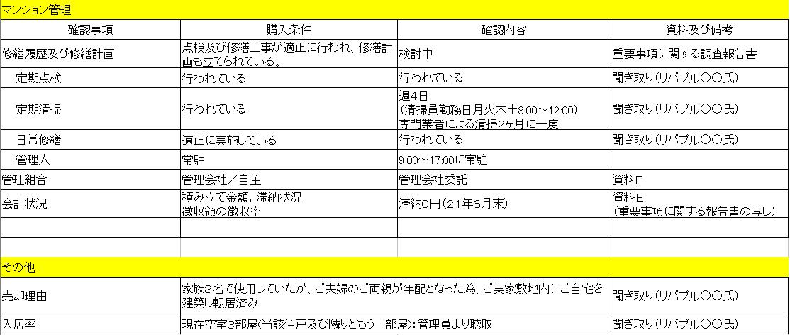 マンション調査表５