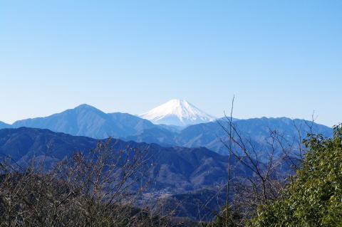 高尾山山頂の富士山