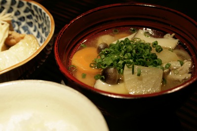 夕食の豚汁