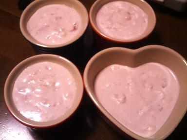 ジャムでイチゴムース