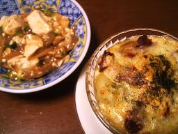 リサイクル麻婆豆腐風とリサイクルドリア