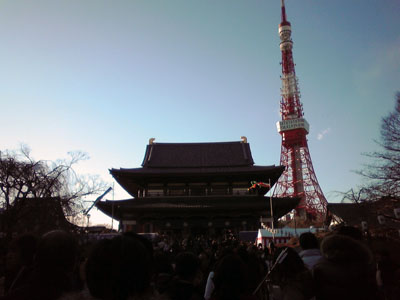 増上寺と東京タワー