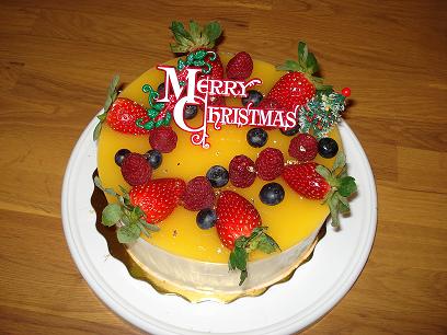 マンゴームースのクリスマスケーキ