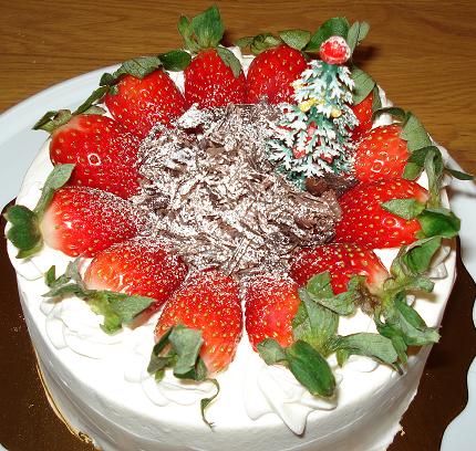 サワークリームケーキのクリスマスケーキ