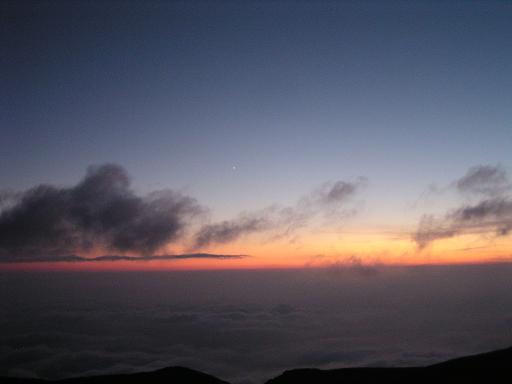 白山からの夕焼け