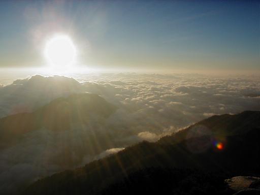 燕岳からの朝陽３