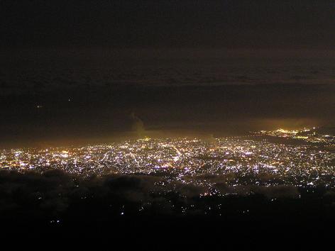 富士山中腹からの夜景２