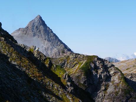 南岳から槍遠望