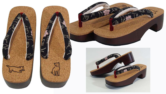 猫ちゃん柄の下駄