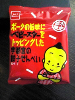 おみやげ「ベビースター宇都宮餃子せんべい」