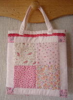 花柄パッチワーク手提げ