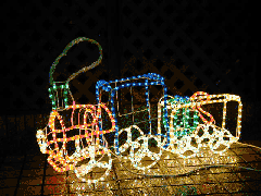 【Xmas】90cm3Dチューブライトトレイン　2両編成★312460FTM